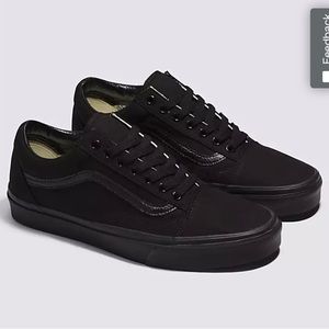 Black old school canvas vans